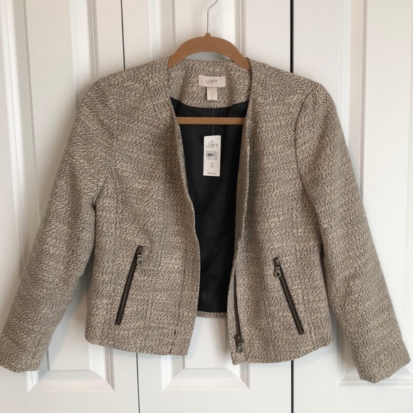 LOFT Jackets & Blazers - Loft jacket. Tan and black. Size 2.